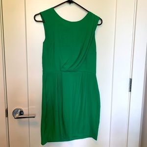 Green Topshop cocktail dress with draped pleating